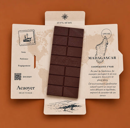 Acaoyer - Chocolat noir Fleur de Sel 70% Madagascar Bio