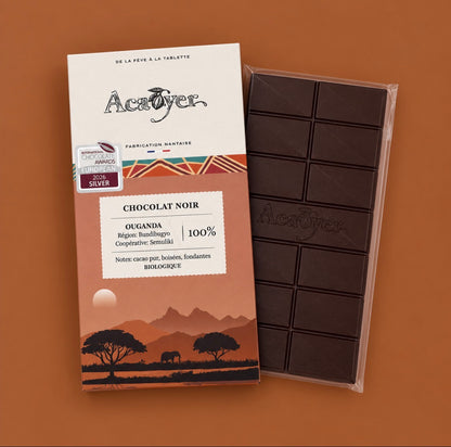 Acaoyer - Chocolat noir 100% Ouganda Bio