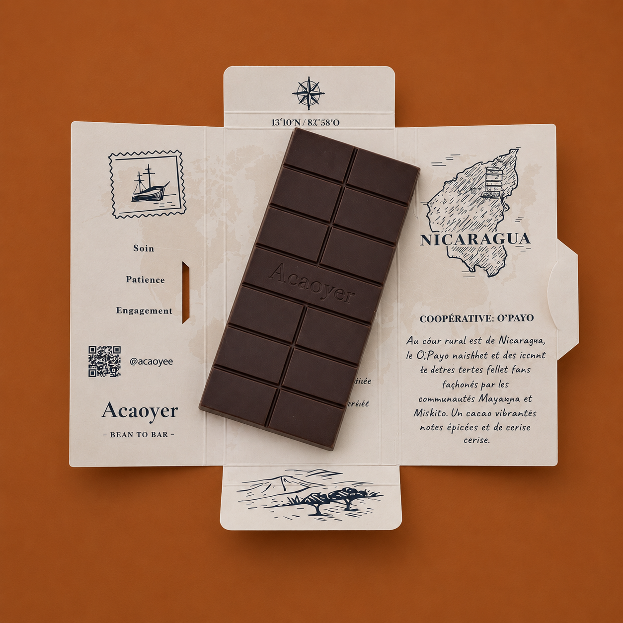 Acaoyer - Chocolat noir lacté bio 58%